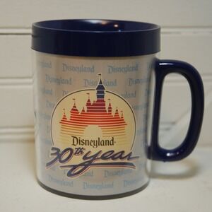 Vintage ThermoServ Disneyland 30th Anniversary Plastic‎ Cup MUG Disney 1985